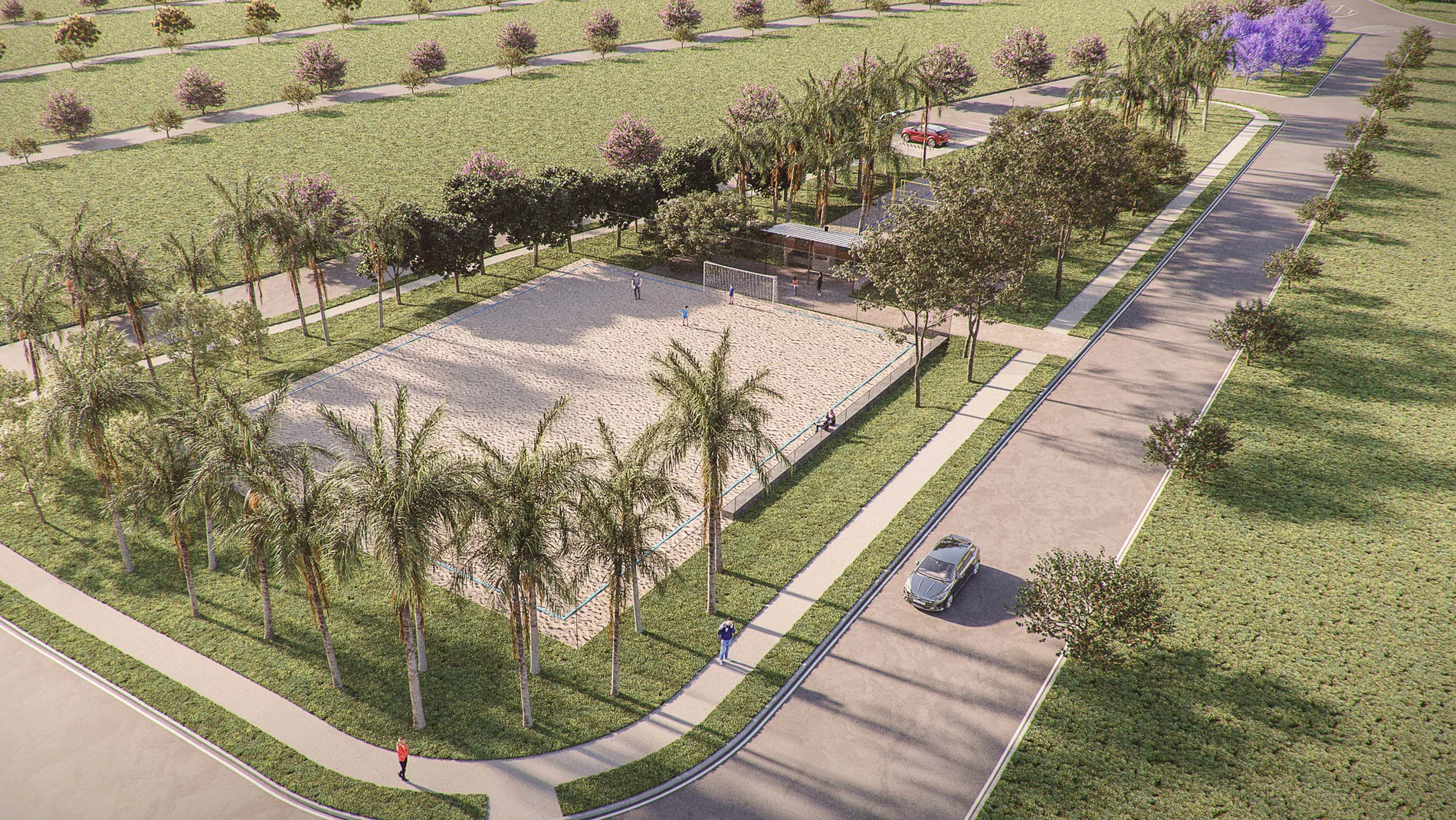 Perspectiva ilustrativa da Arena Beach